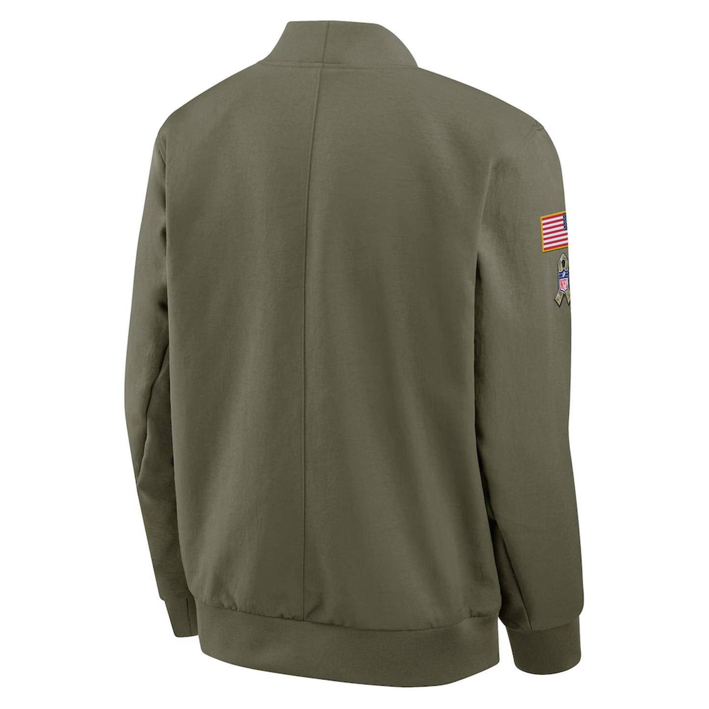 Pittsburgh Steelers Nike Olive 2025 Salute to Service Sideline Full-Zip Bomber Jacket