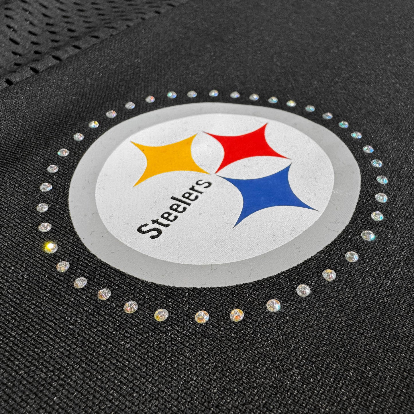 Pittsburgh Steelers Womens Rhinestone Jersey Top