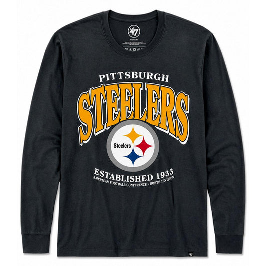 Pittsburgh Steelers Flint Black '47 Long Sleeve Top
