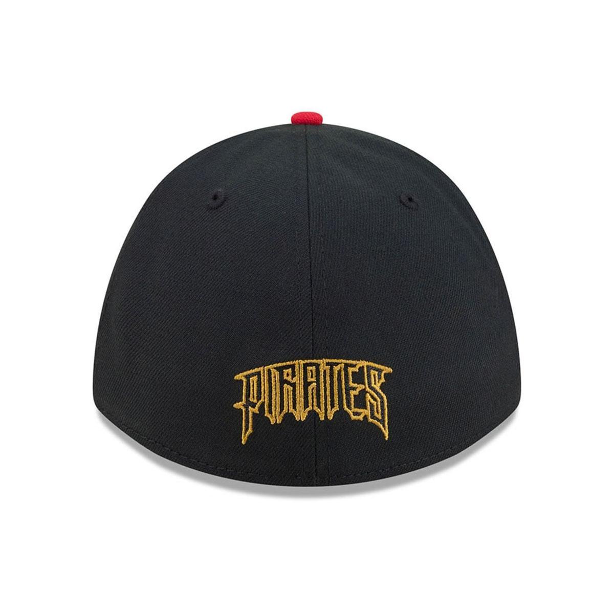 Pittsburgh Pirates Mens Black City Connect 39THIRTY M-Crown Flex Hat