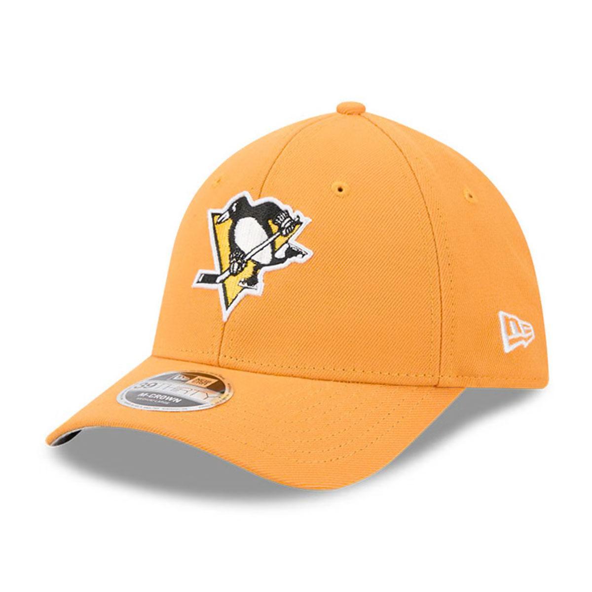 Pittsburgh Penguins New Era Mens Gold 39THIRTY Modern Crown Flex Hat