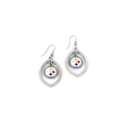 Pittsburgh Steelers Football Cutout Earrings