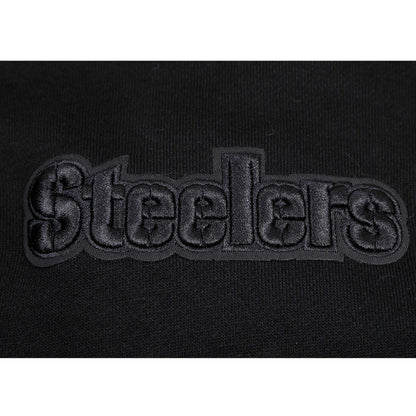 Pittsburgh Steelers Black Drop Shoulder Pullover Hoodie