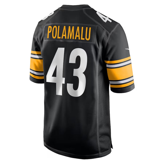 Troy Polamalu #43 Pittsburgh Steelers Nike Black Retired Player Game Jersey