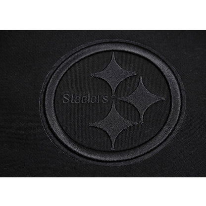 Pittsburgh Steelers Black Drop Shoulder Pullover Hoodie