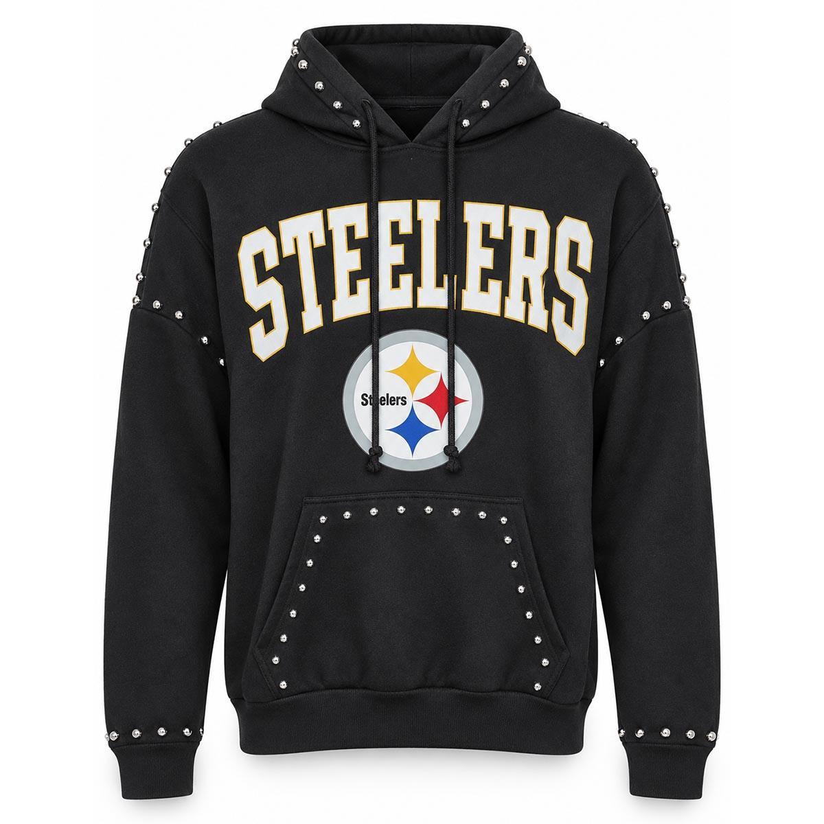 Pittsburgh Steelers Catch The Vibe Studded Hoodie