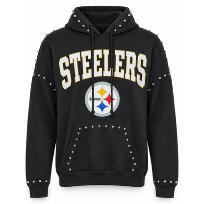 Pittsburgh Steelers Catch The Vibe Studded Hoodie