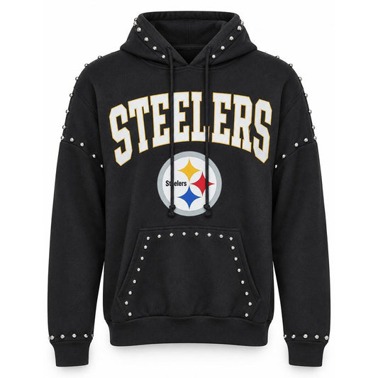 Pittsburgh Steelers Catch The Vibe Studded Hoodie