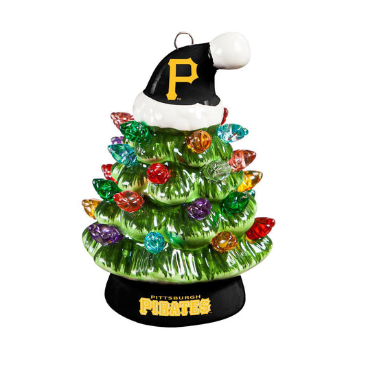 Pittsburgh Pirates 4" Ceramic LED Christmas Tree