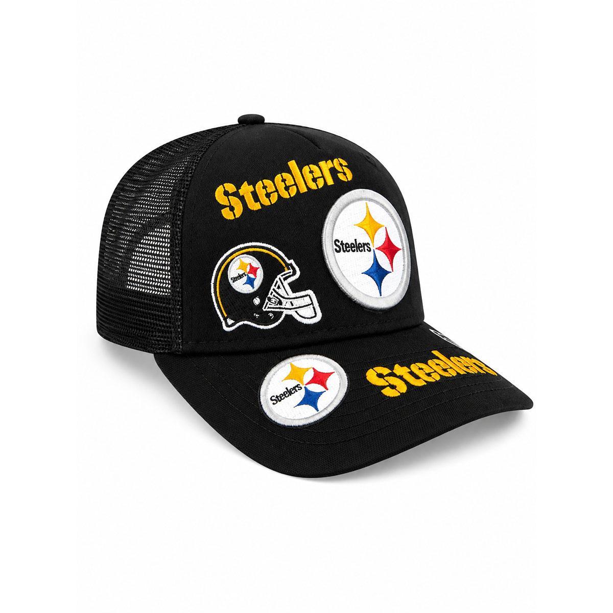 Pittsburgh Steelers All Over Logo 9FORTY M-Crown Adjustable A-Frame Hat