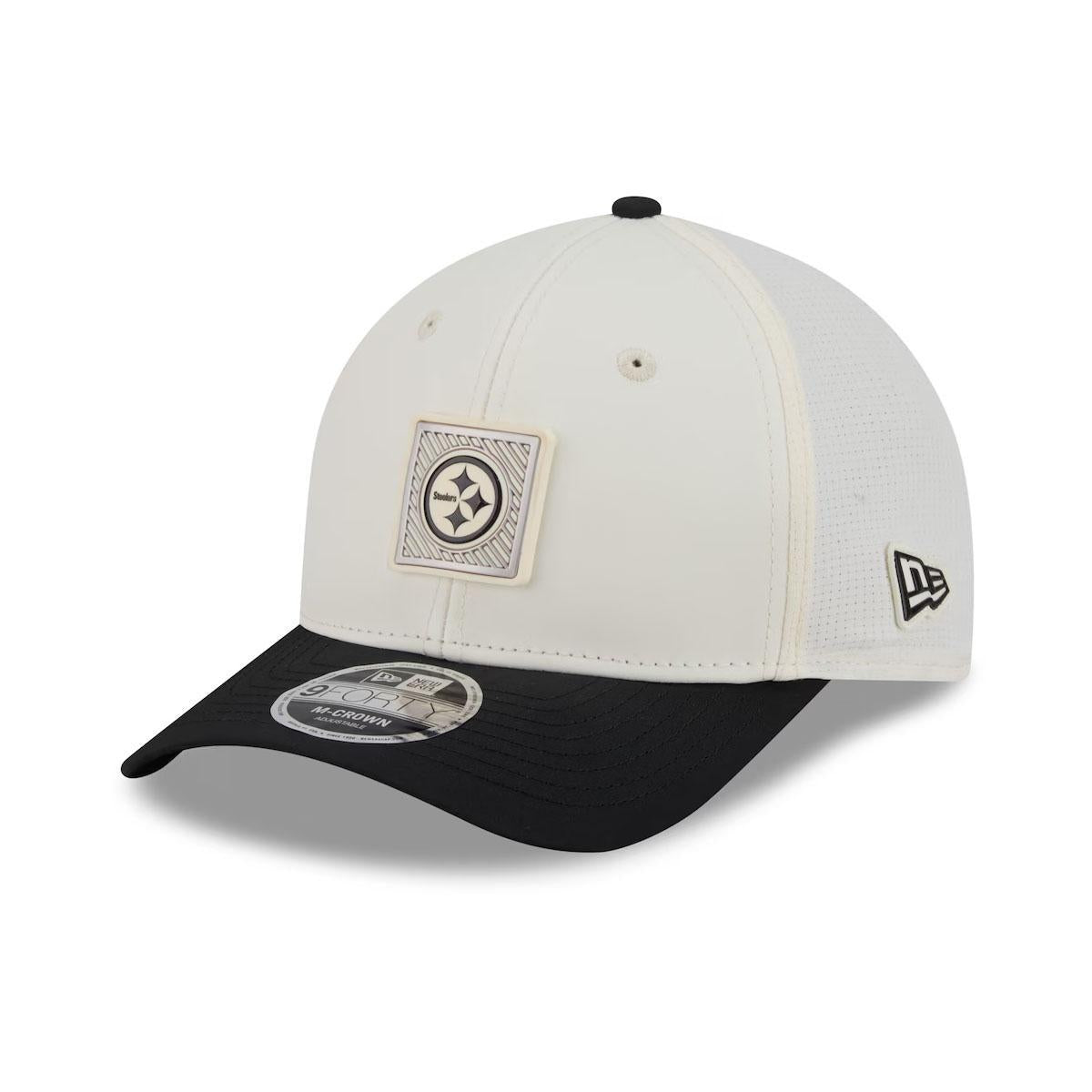 Pittsburgh Steelers 2026 NFL Training Camp 9FORTY Cream/Black M-Crown Adjustable Hat