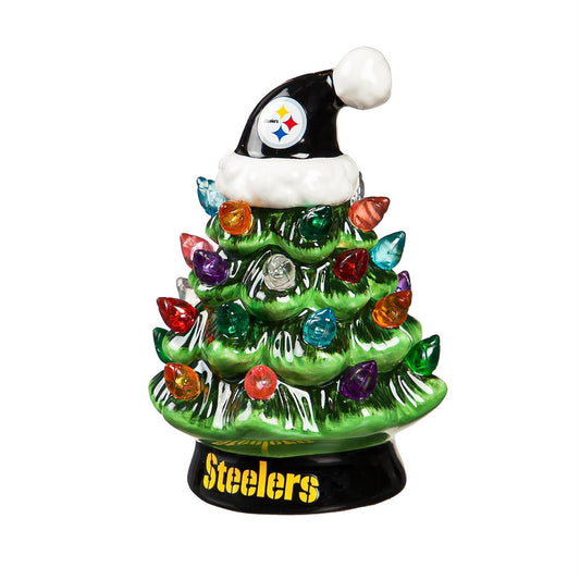 Pittsburgh Steelers 8" Ceramic LED Tabletop Christmas Tree