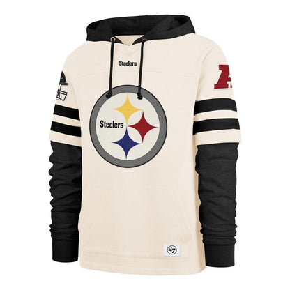 Pittsburgh Steelers Men's '47 Brand Split Zone Lacer Hoodie