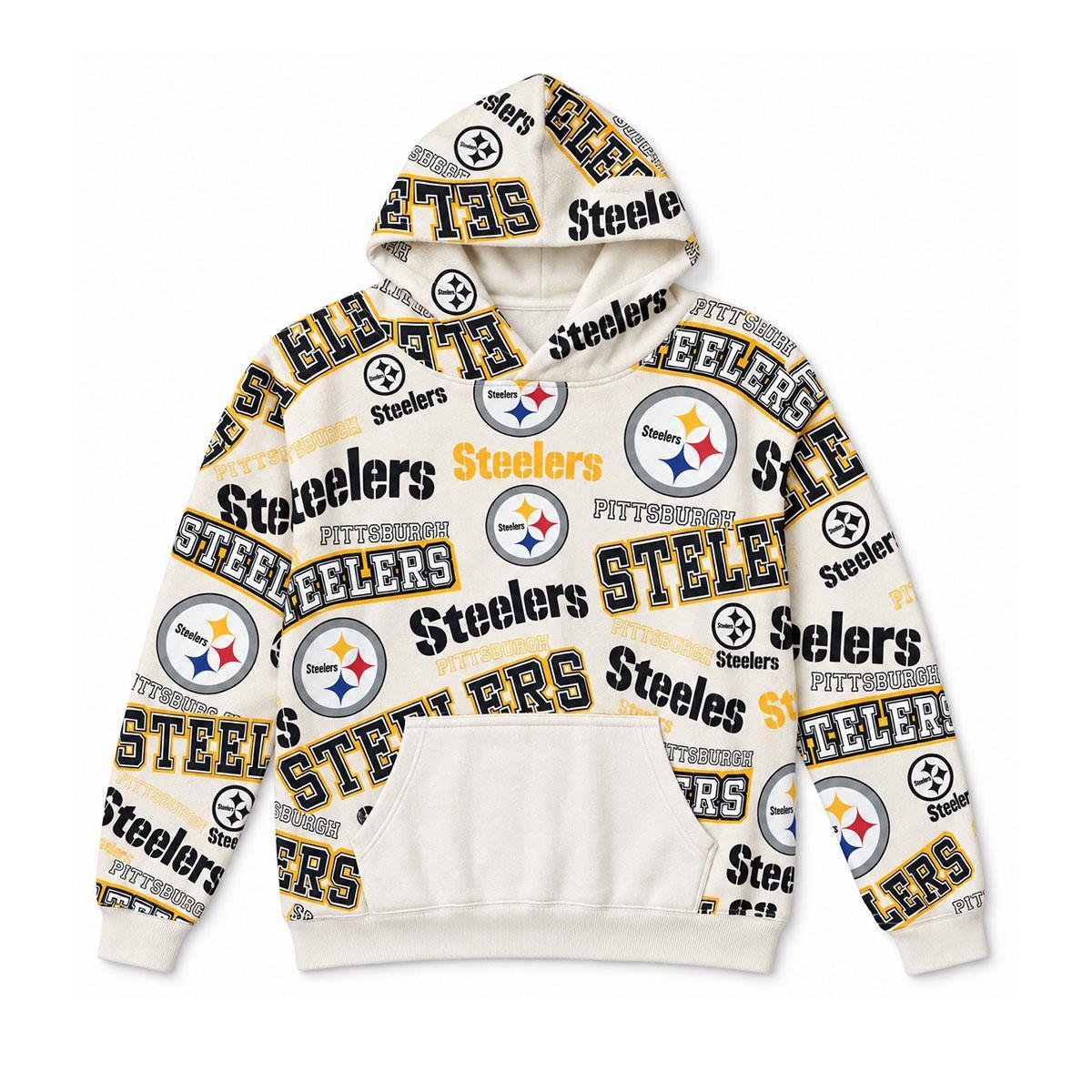 Pittsburgh Steelers Youth Scattered Pullover Hoodie