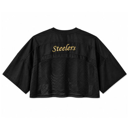 Pittsburgh Steelers Women's Retro Helmet Jersey Top