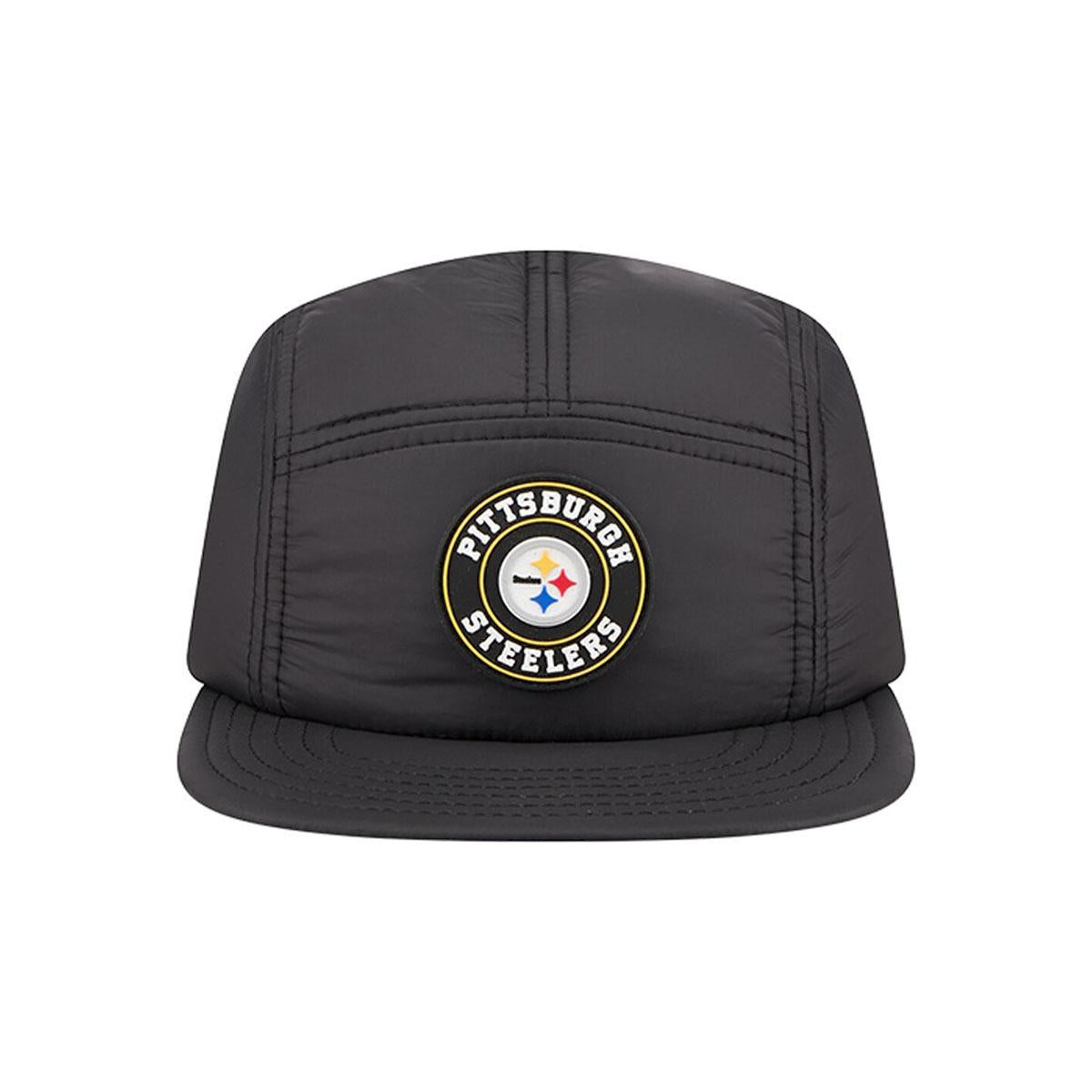 Pittsburgh Steelers New Era Black Quilted Camper Adjustable Hat