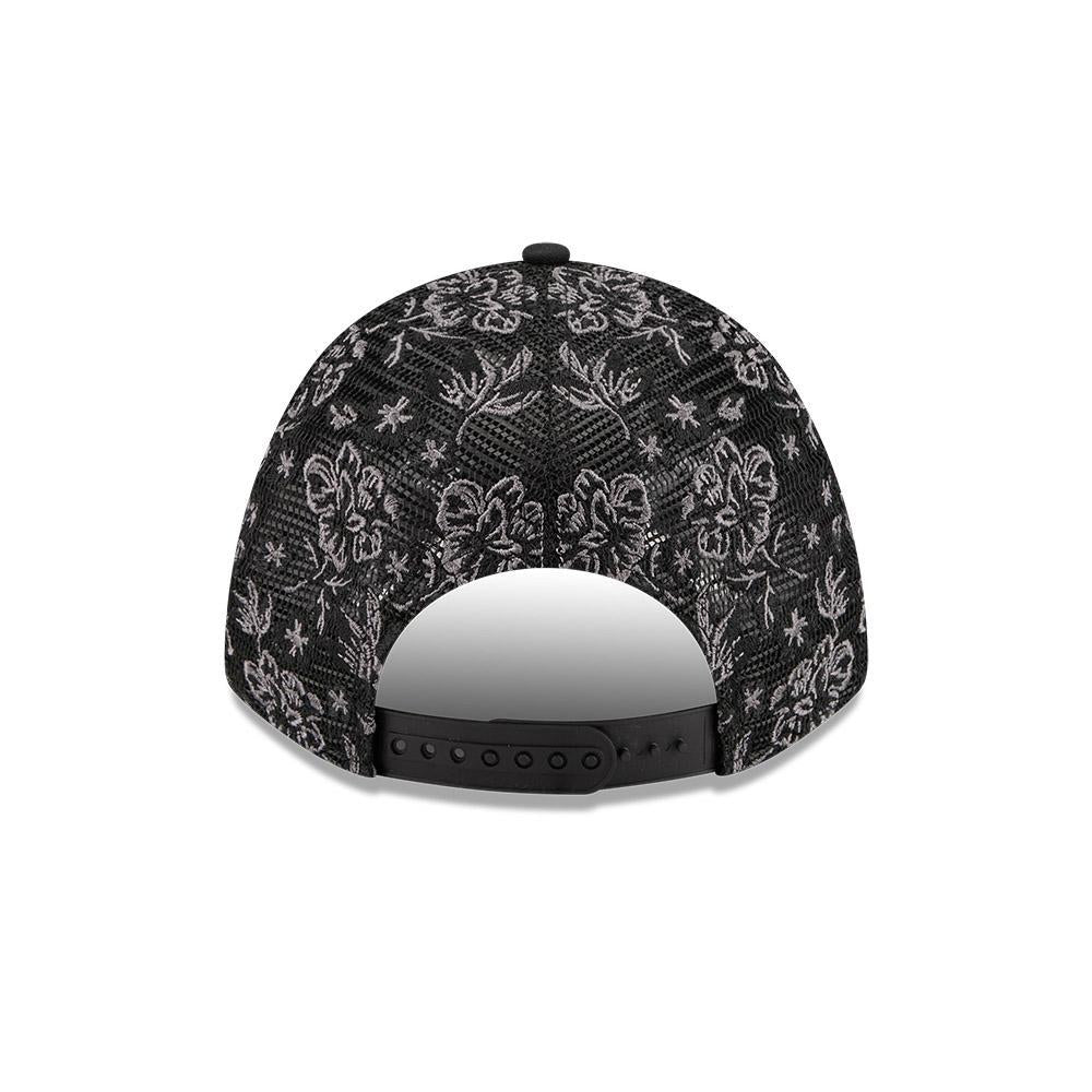 Pittsburgh Pirates Black Tonal Floral Mesh Women's 9FORTY Snapback
