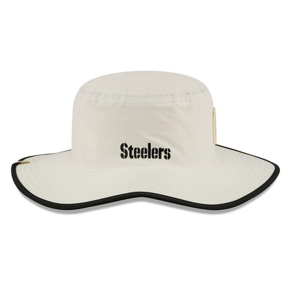 Pittsburgh Steelers 2026 NFL Training Camp Cream/Black Panama Bucket Hat