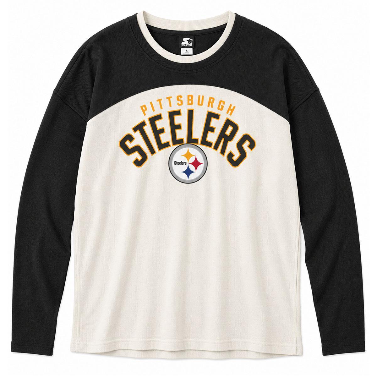 Pittsburgh Steelers Starter Long Sleeve 2-Tone Top