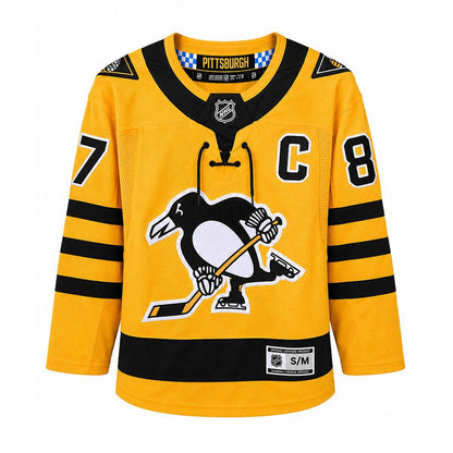 Sidney Crosby #87 Pittsburgh Penguins Outerstuff Youth Gold Alternate Captain's Patch Jersey