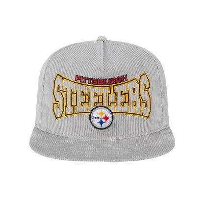 Men's Pittsburgh Steelers New Era Gray Corduroy Golfer Adjustable Hat