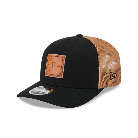 Pittsburgh Pirates Deboss Logo 9SEVENTY Stretch-Snap Trucker Hat