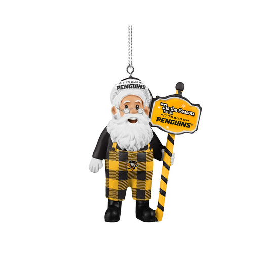 Pittsburgh Penguins Overall Santa Ornament