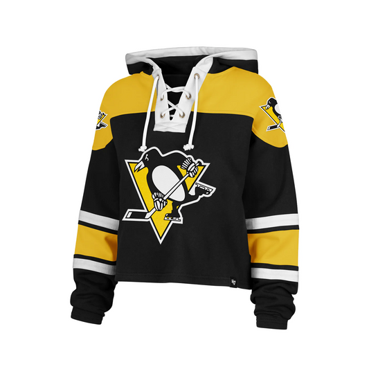 Pittsburgh Penguins Cropped Superior '47 LACER Women's Hood