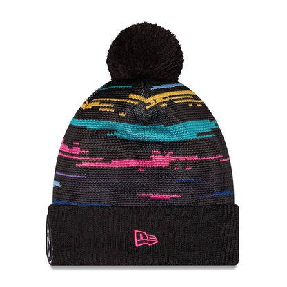 Pittsburgh Steelers New Era Black 2026 NFL Crucial Catch Cuffed Knit Hat with Pom