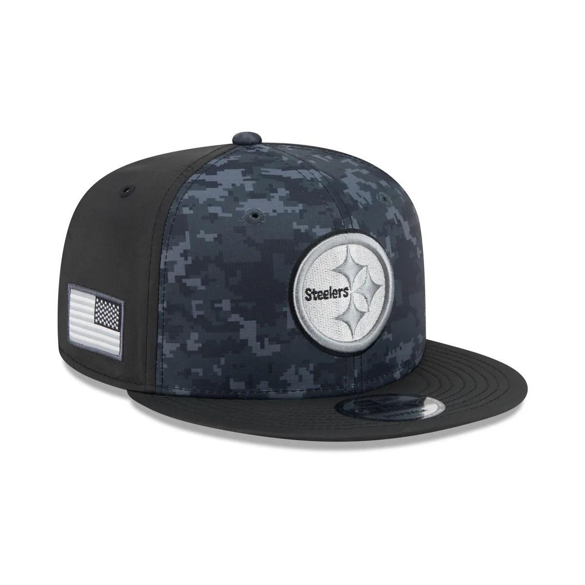 Pittsburgh Steelers New Era Black 2026 Salute To Service 9FIFTY Snapback Hat