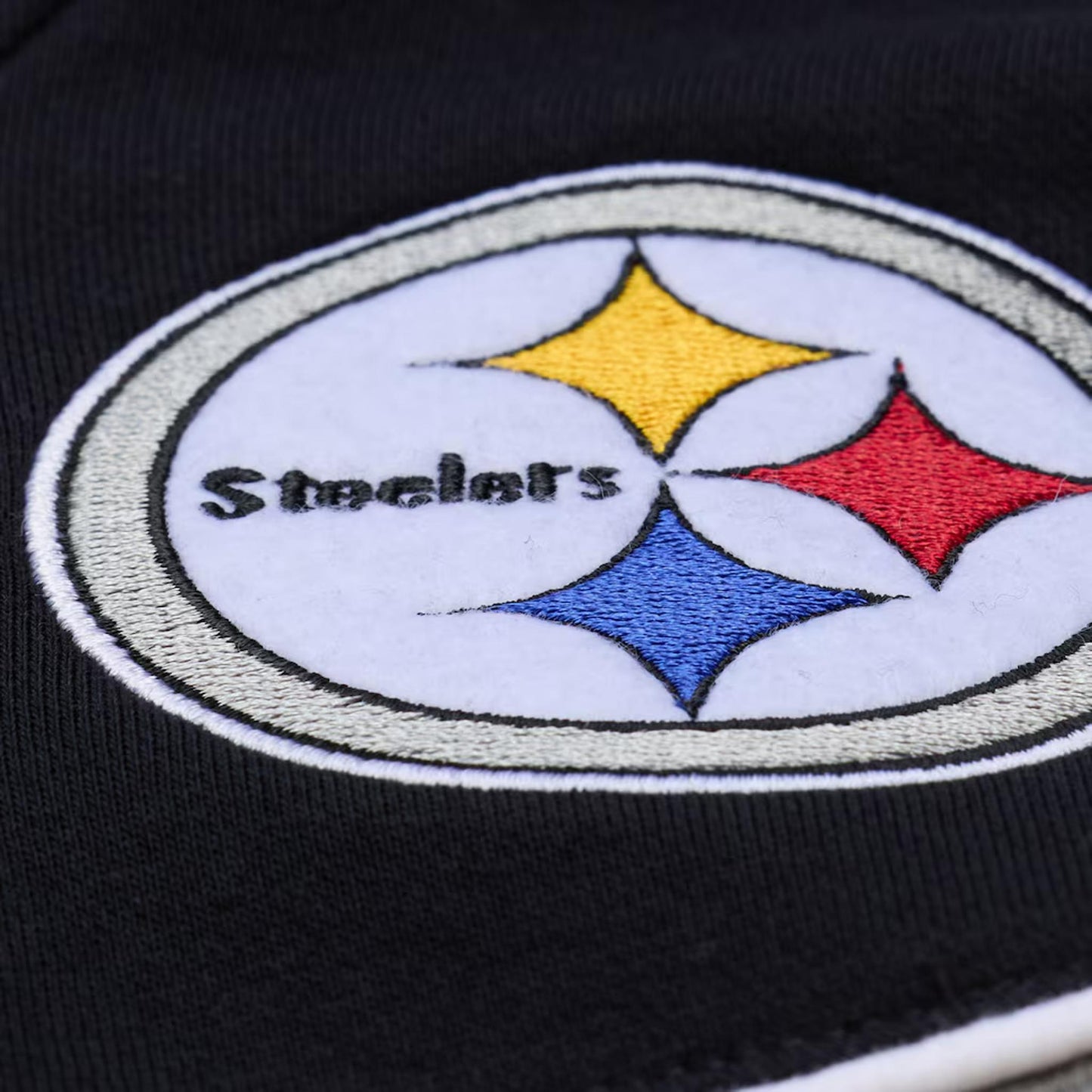 Pittsburgh Steelers Black/Heather Gray Fleece Crewneck Sweatshirt