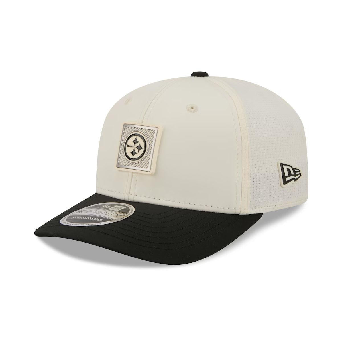 Pittsburgh Steelers 2026 NFL Training Camp 9SEVENTY Cream/Black Stretch-Snap Hat