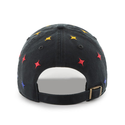 Pittsburgh Steelers '47 Scatter Logo Black Clean Up Adjustable Hat