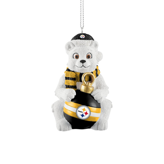 Pittsburgh Steelers Polar Bear Ornament