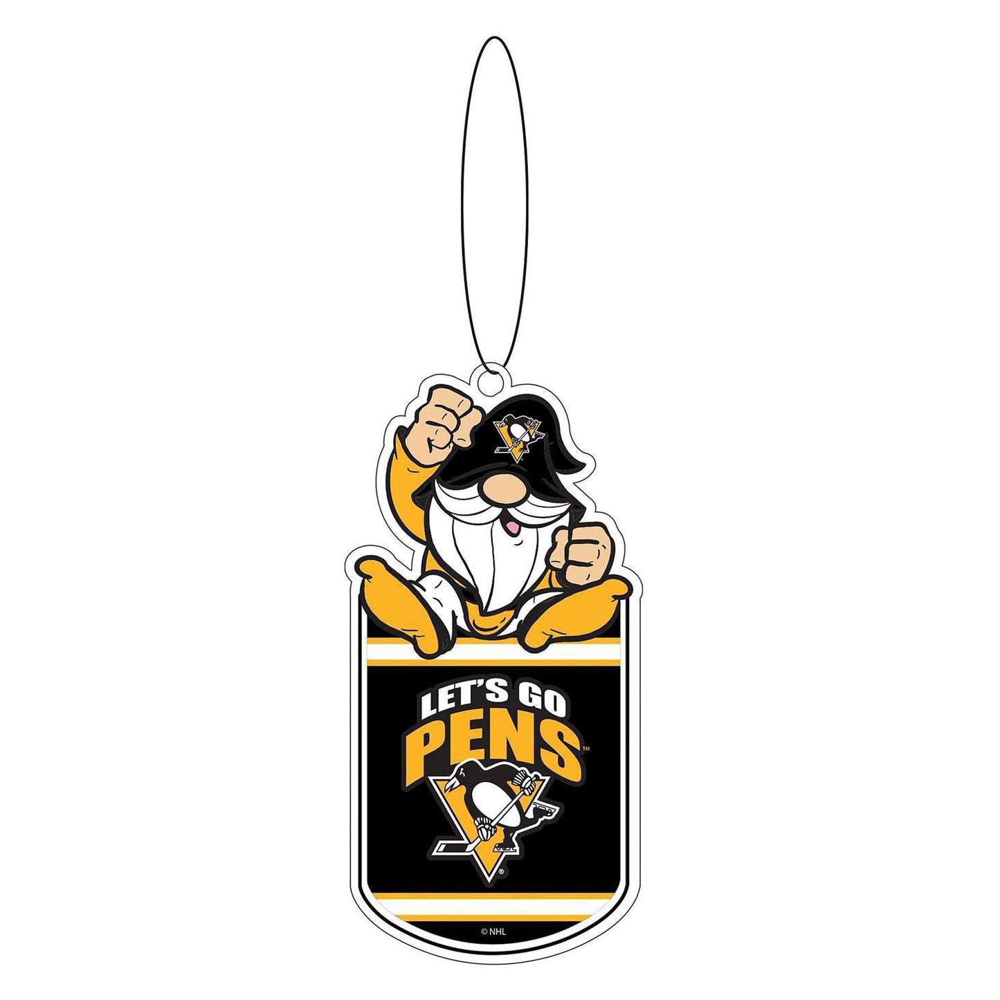 Pittsburgh Penguins Gnome Fan Gift Tag Ornament