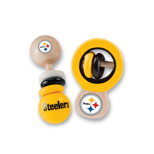 Pittsburgh Steelers NFL Wood Rattle 2-Pack