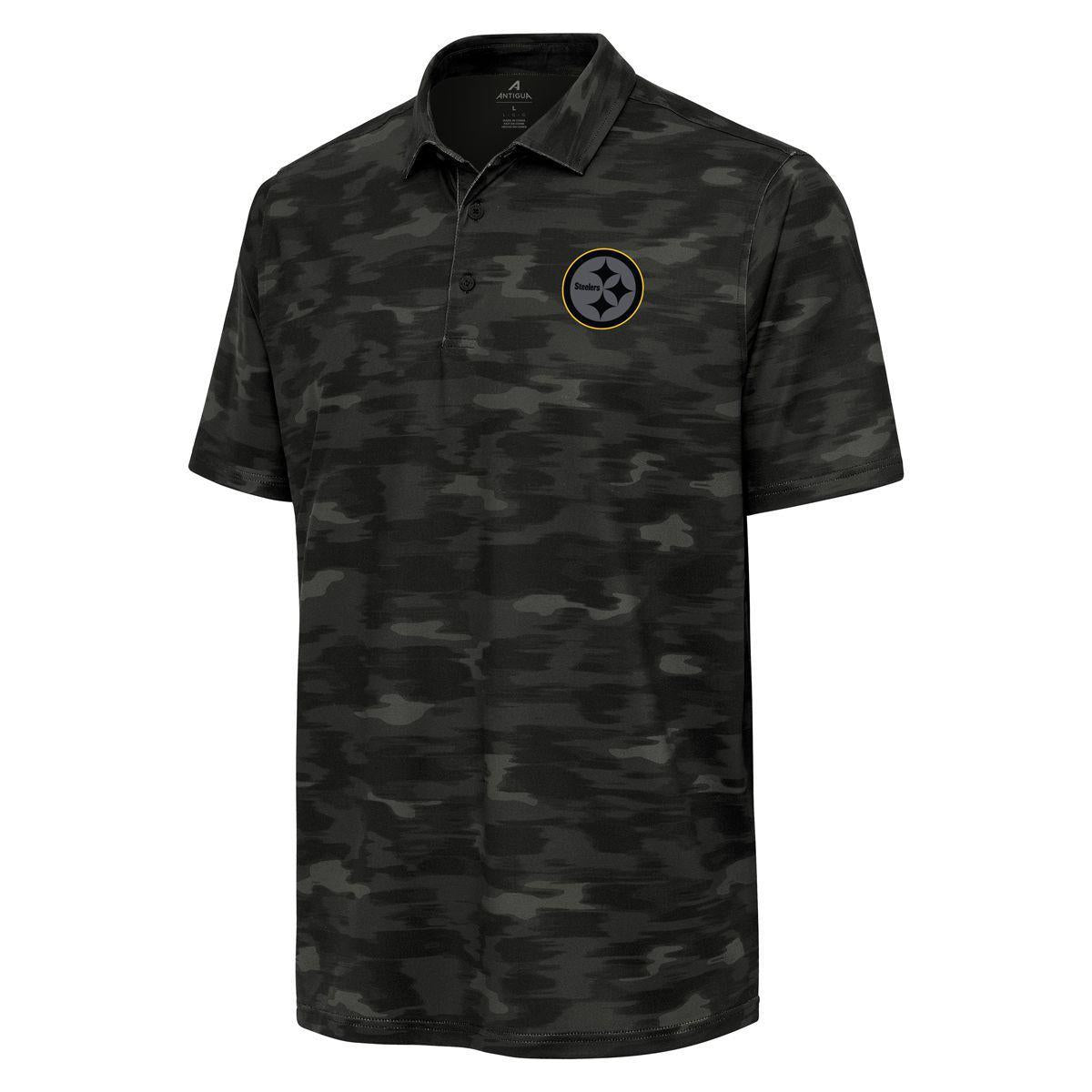 Pittsburgh Steelers Men's Antigua Turf Camo Polo