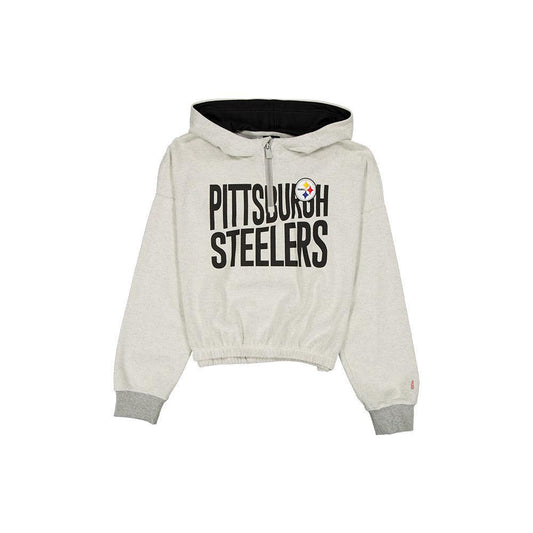 New Era Pittsburgh Steelers Women's 1/4 Zip Pullover Hoodie