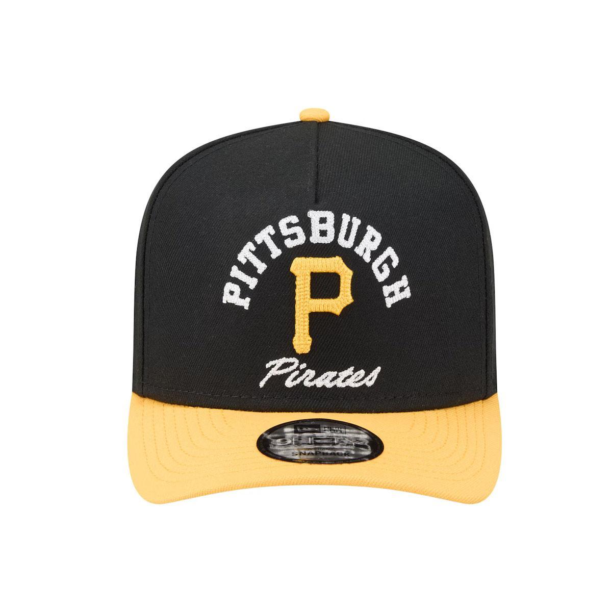 Pittsburgh Pirates New Era Black/Gold Arched A-Frame 9FIFTY Adjustable Hat