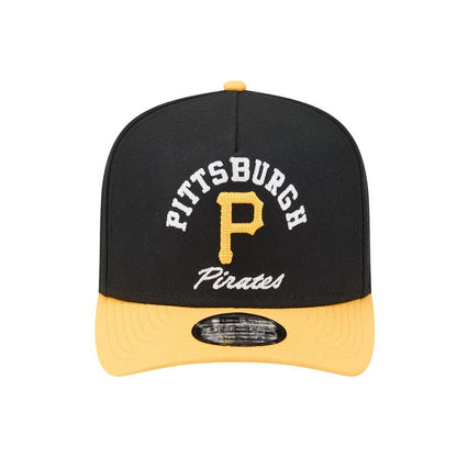 Pittsburgh Pirates New Era Black/Gold Arched A-Frame 9FIFTY Adjustable Hat