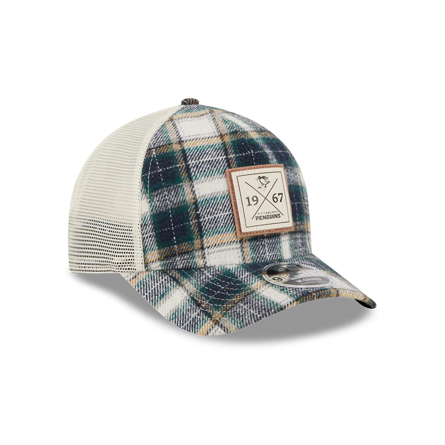 Pittsburgh Penguins Plaid M-Crown A-Frame 9FORTY Adjustable Hat