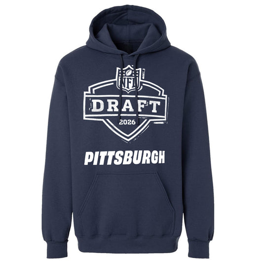 NFL Draft 2026 Pittsburgh Navy Logo Pullover Hoodie