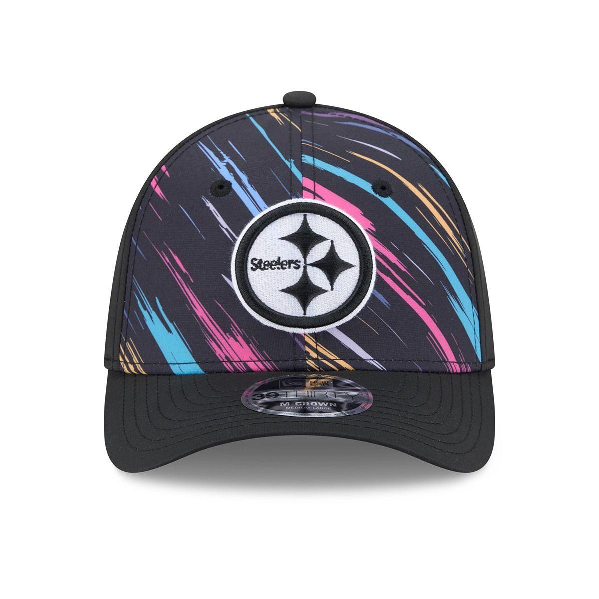 Pittsburgh Steelers New Era Black 2026 NFL Crucial Catch 39THIRTY M-Crown Stretch Hat