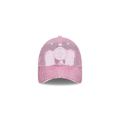 Pittsburgh Steelers Girl's 9FORTY Pink Sequin Adjustable Hat