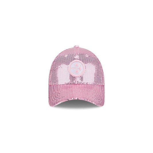 Pittsburgh Steelers Girl's 9FORTY Pink Sequin Adjustable Hat