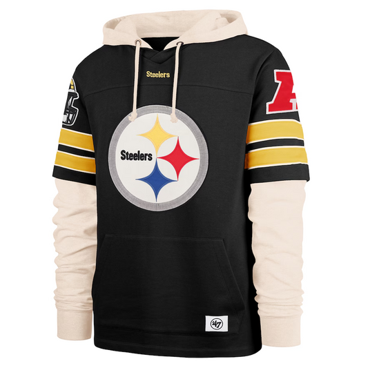 Pittsburgh Steelers '47 Split Zone Cornerback Duo Hoodie