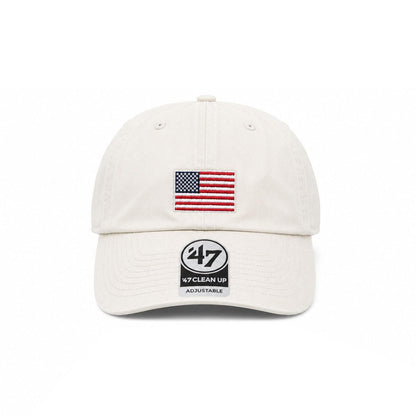 '47 Brand White American Flag Clean Up Adjustable Hat