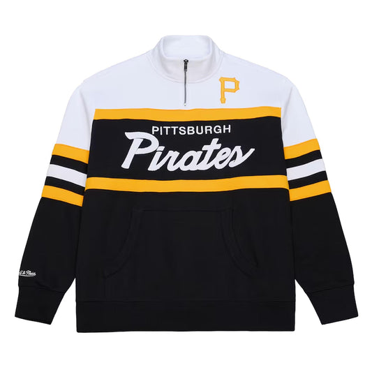 Pittsburgh Pirates Black Head Coach Quarter-Zip Pullover