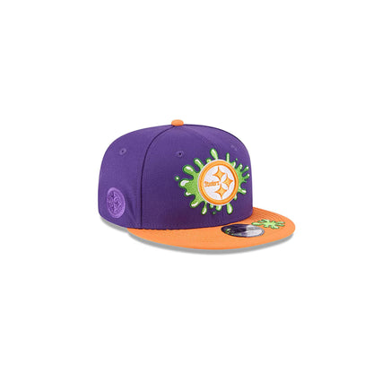 Youth Pittsburgh Steelers New Era Purple/Orange Nickelodeon Slime 9FIFTY Snapback Hat