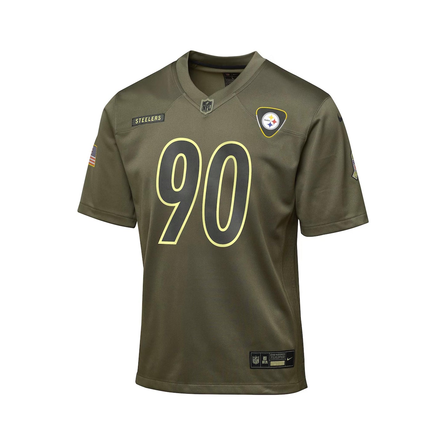 T.J. Watt #90 Pittsburgh Steelers Nike Youth 2025 Salute to Service Game Jersey
